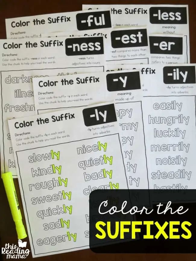Let's Practice Using Suffixes -er and -est Worksheet Number 13 Fifth grade students practicing spelling rules for adding -er and -est suffixes to adjectives