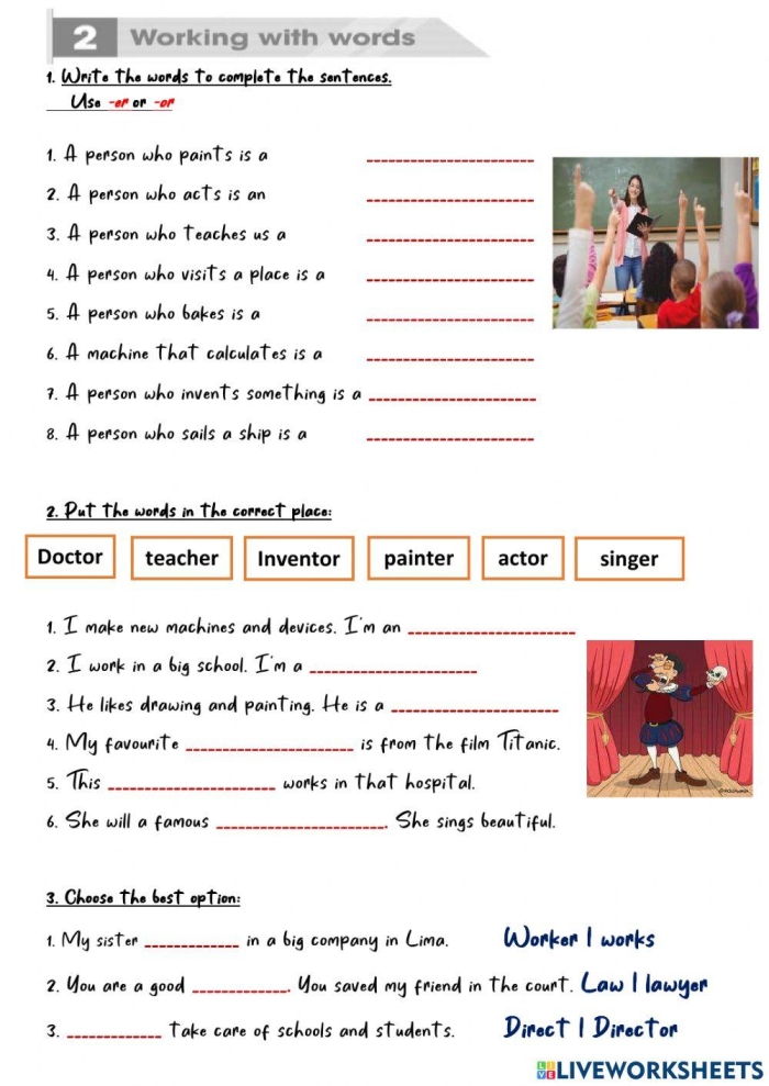 Let's Practice Using Suffixes er and est Worksheet 22 Fifth grade students completing a grammar worksheet on spelling rules for er and est adjective suffixes