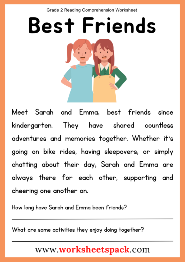 Third grade reading comprehension worksheet featuring a story about Mindy's birthday party and cake with sugar and spice theme