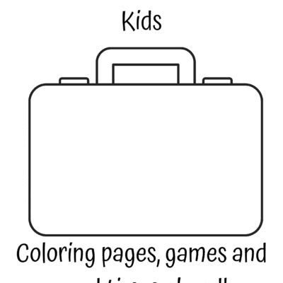 Suitcase Coloring Page worksheet for second grade science students