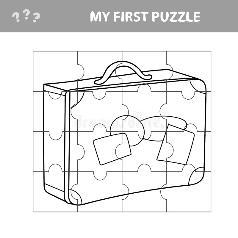 Suitcase coloring page worksheet for second grade physical science