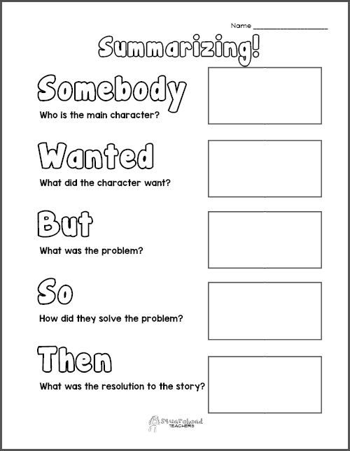 Graphic organizer worksheet for summarizing key ideas in nonfiction texts for sixth graders