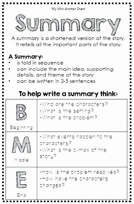 Summary High Five worksheet for third grade fiction reading practice Third grade student completing a Summary High Five reading comprehension worksheet