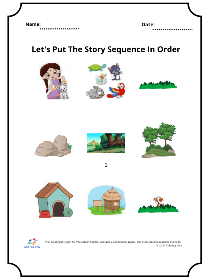 Summer Fun worksheet for second graders focusing on story sequencing and reading comprehension