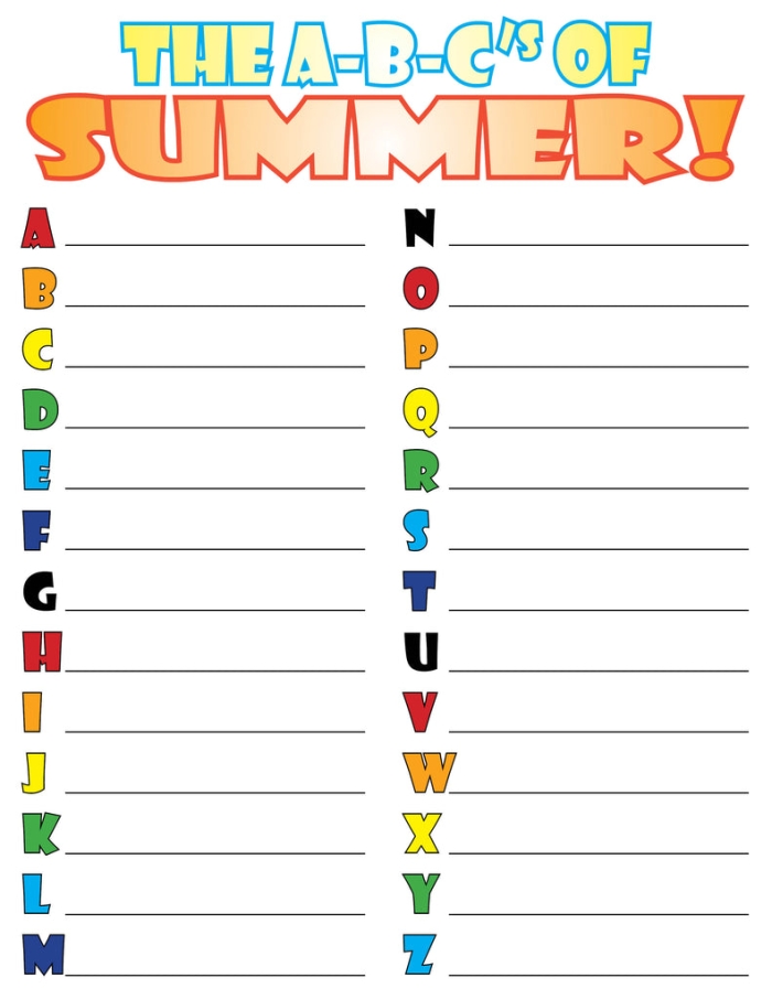 Third grade students engaging with a summer grammar worksheet focused on adjectives and nouns