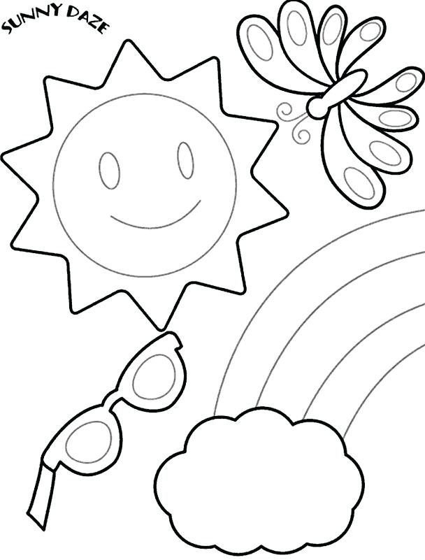 Colorful illustrations of items for a sunny day, perfect for young learners. Engaging Sunny Day! worksheet for Pre-K students.