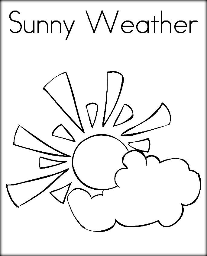 Sunny Day! worksheet featuring colorful illustrations for Pre-K children to explore what items are found on a sunny day