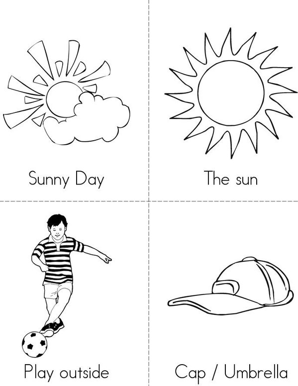 Colorful worksheet featuring a sunny day theme for Pre-K learners. Engaging activities to explore elements of a sunny day!
