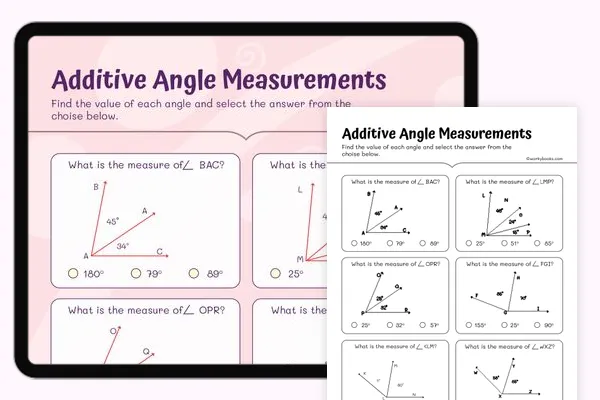 Supplementary angles worksheet for seventh graders to practice geometry concepts