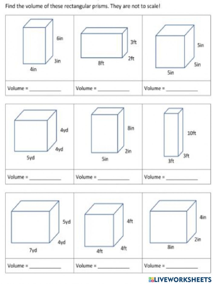 Practice exercise for calculating the total surface area of a rectangular prism shape Sixth grade student working through surface area calculations on a rectangular prism geometry worksheet