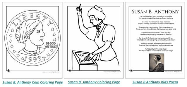 Historical Heroes Susan B Anthony Grammar Worksheet 5 Fourth grade worksheet featuring a historical summary and grammar exercises about Susan B. Anthony