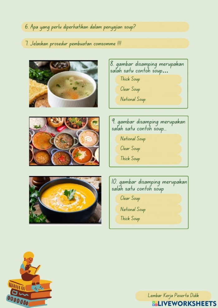 The Sweet Soup Phonics Worksheet 13 Kindergarten phonics worksheet featuring a magical soup pot reading passage and comprehension questions