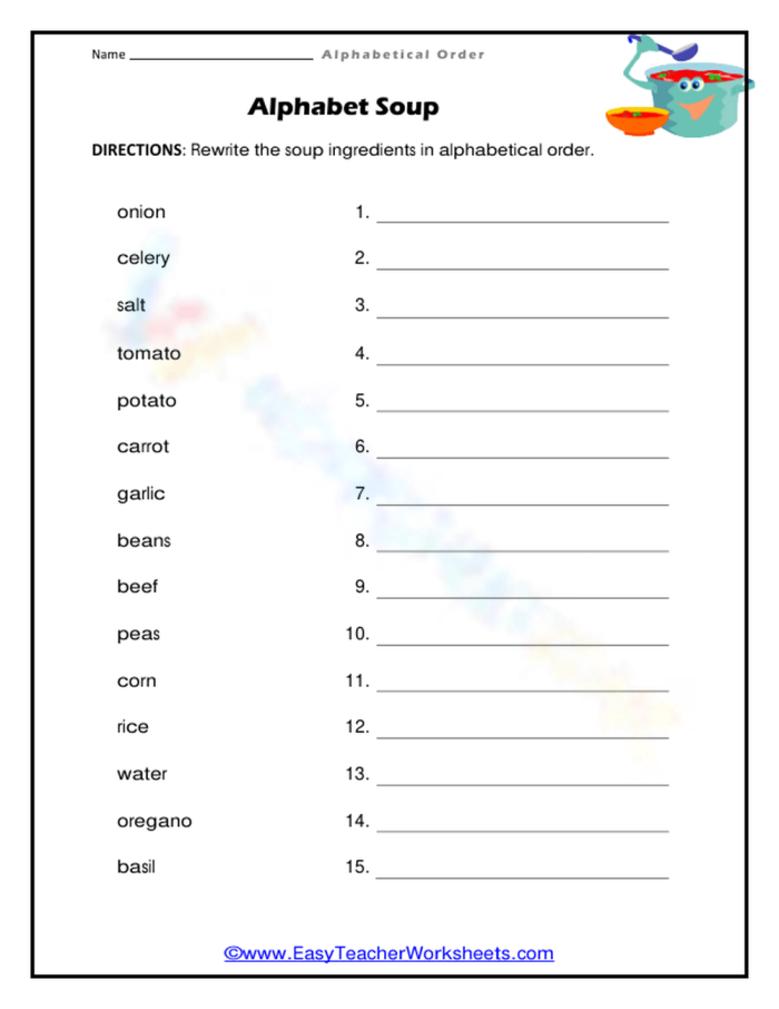 The Sweet Soup Worksheet Image 8 - Phonics Activity for Kindergarten Students A kindergarten phonics worksheet featuring a magical soup pot story with reading comprehension questions for early learners