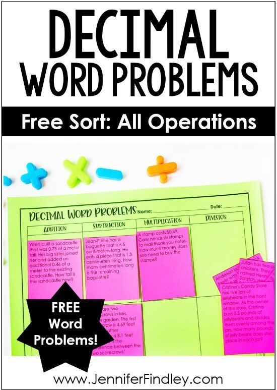 Sweet Sprouts Decimal Operations Word Problems Worksheet 12 Sixth grade students practicing decimal operations with Earth and Space science word problems on a printable worksheet