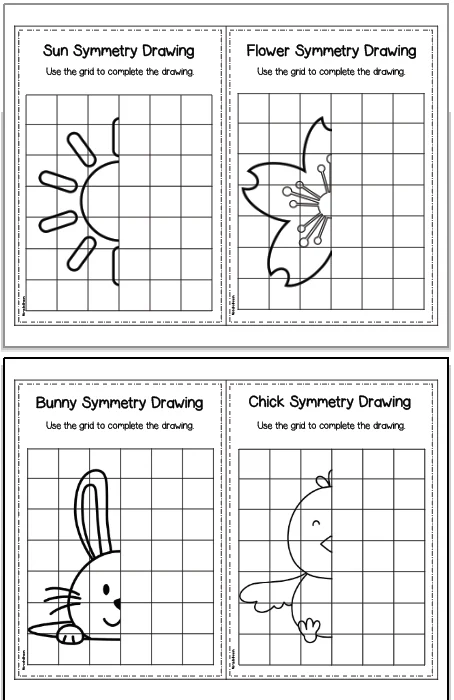 Adorable Owl Grid Drawing Activity for Learning Symmetry in Geometry Second grade student completing a symmetrical owl drawing on a grid to practice geometry and line symmetry skills