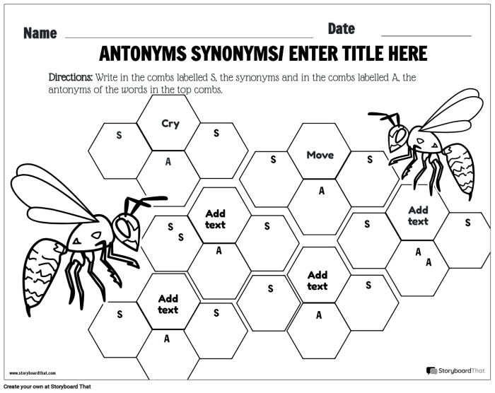 Worksheet for identifying synonyms in a fun geometry context for third graders