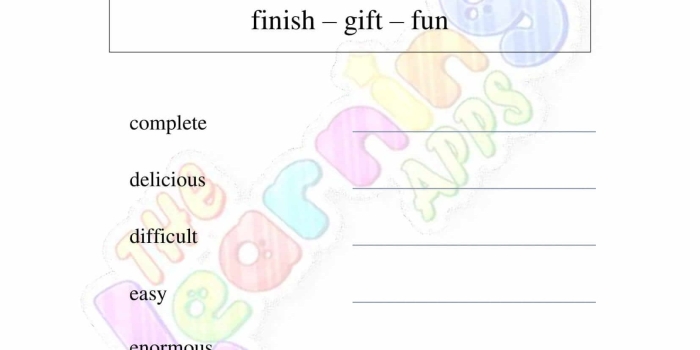 Worksheet featuring synonyms for third graders to enhance their vocabulary skills