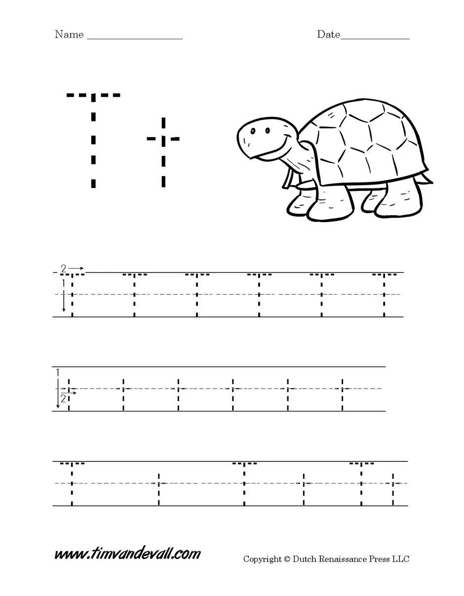 Engaging worksheet image featuring fun activities for teaching the letter T to young learners Colorful "T Is For..." worksheet designed for preschoolers to learn the alphabet and practice letter sounds