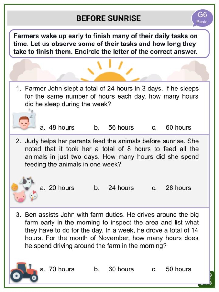 First grade math worksheet featuring a vegetable tally chart activity for the farmers market