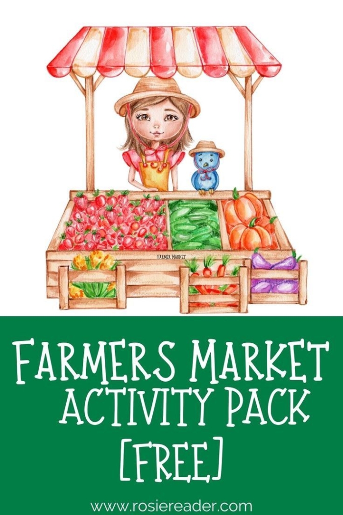 First grade math worksheet for tallying vegetables at the farmers market