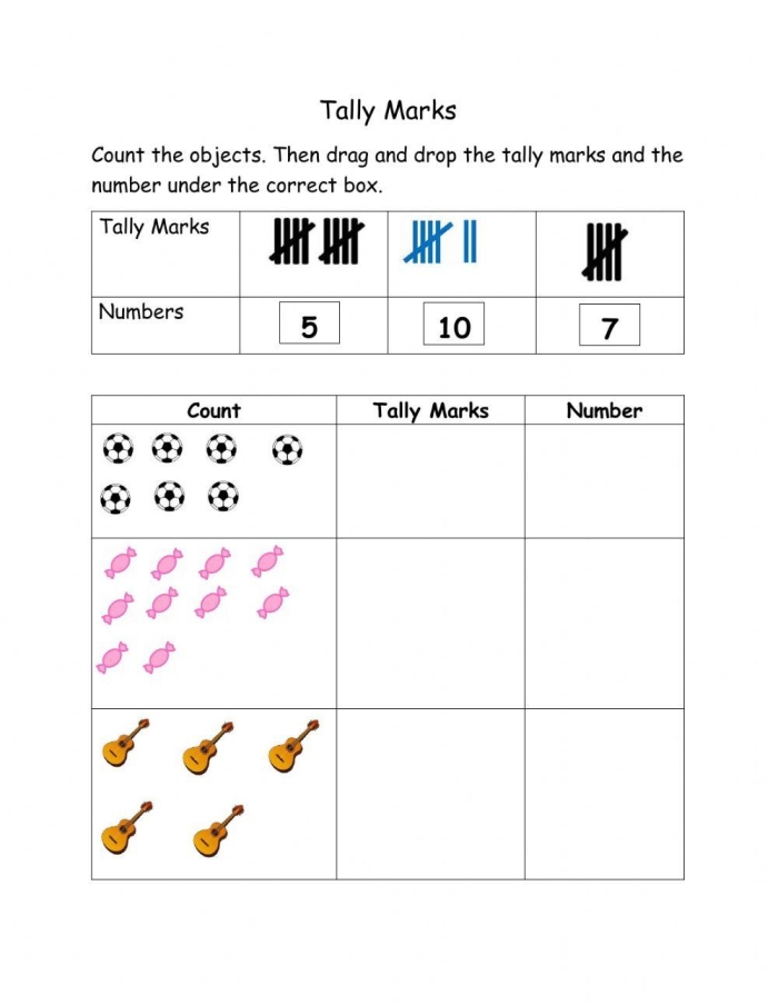 Engaging Tally Marks: Keep the Count! worksheet for family game night scoring Tally marks worksheet designed for second graders to practice counting skills