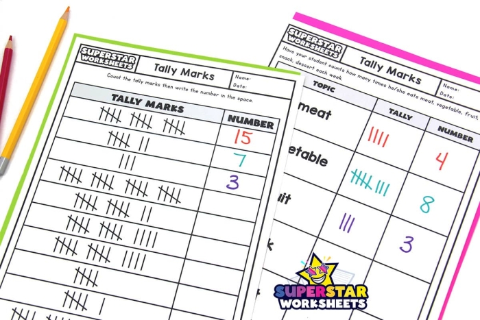 Keep the Count! Tally Marks Worksheet for Family Game Night Tally Marks worksheet for second graders to practice counting and scoring skills