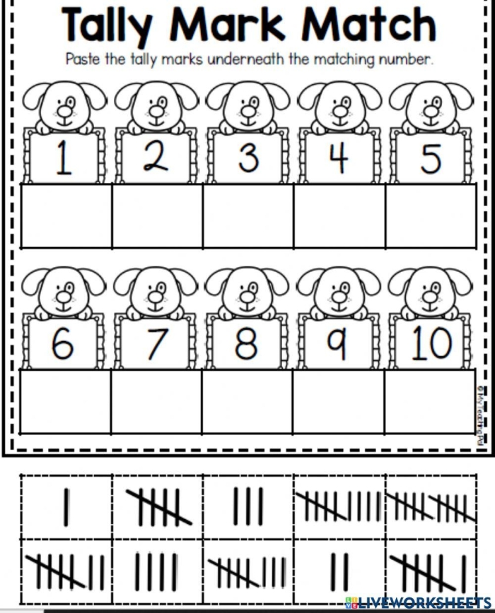 A first-grade worksheet titled "Tally Time: At the Farmers Market" designed for counting vegetables. Help the farmer track his produce using tally marks.