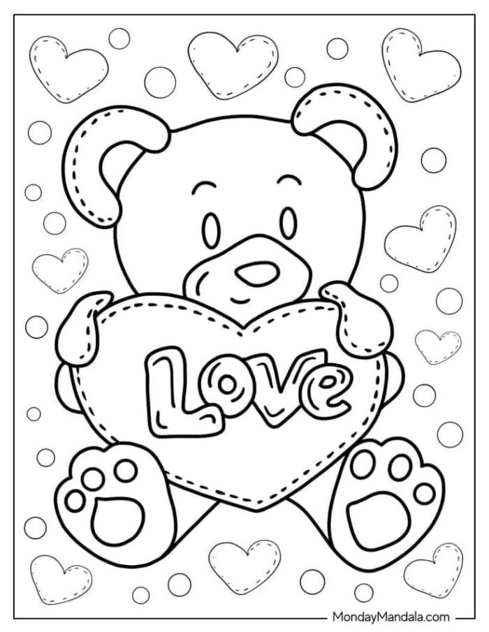 Pre-K printable worksheet featuring cute teddy bears to practice counting and coloring skills