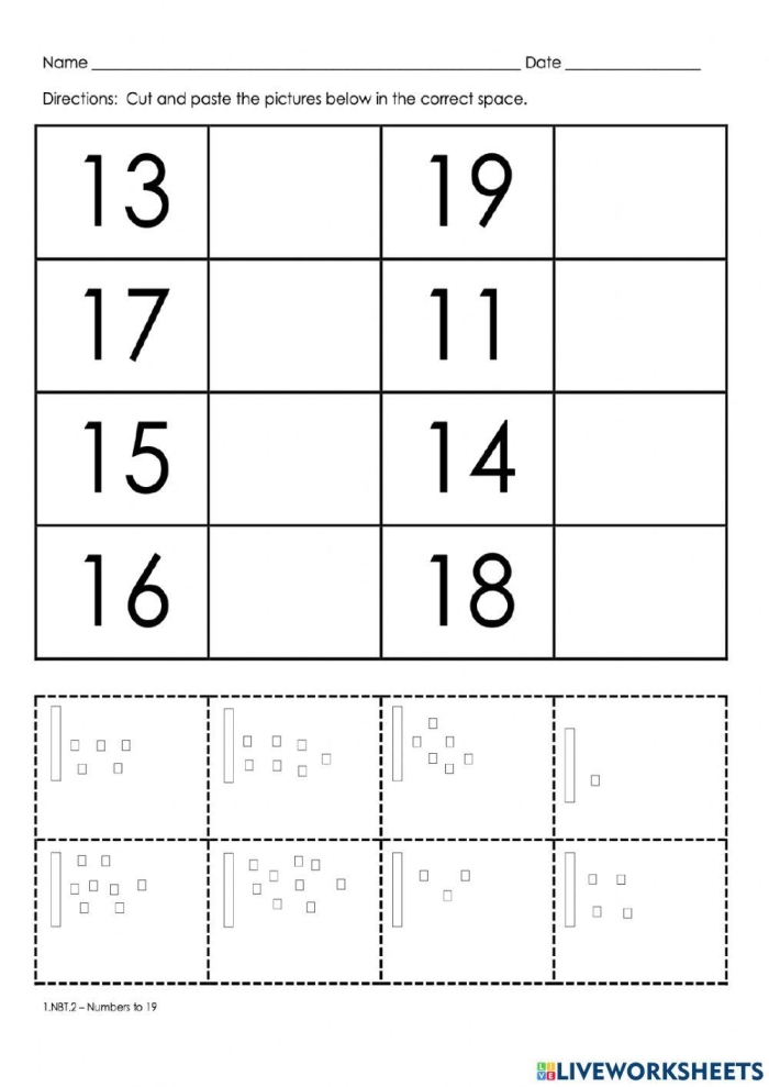 Engaging activity to order number cars in the Teen Number Train Colorful Teen Number Train worksheet for kindergarten division practice
