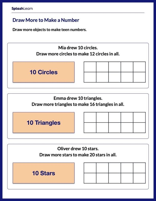 Engaging image of a number train for kindergarten division practice Colorful Teen Number Train worksheet with cut-out numbers for ordering activities