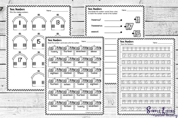 Image title for the Teen Number Train worksheet featuring a fun activity to help children practice number ordering. ALT text for Teen Number Train worksheet showing a colorful train with number cards for kindergarten students to arrange.