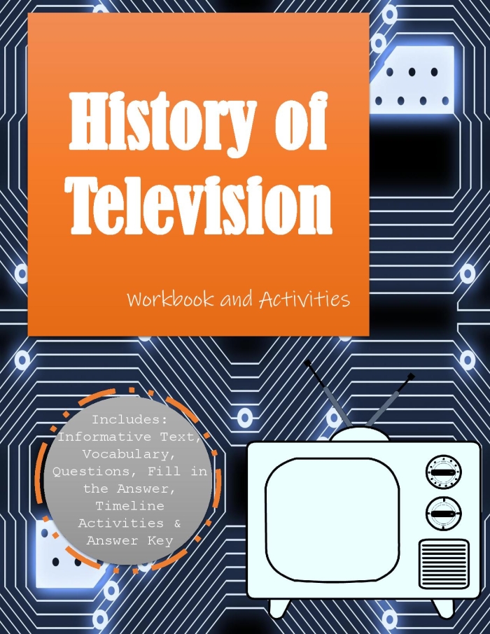History of Television Worksheet 21 Educational Activity Fifth grade students reading a text about the evolution of television technology in a history worksheet