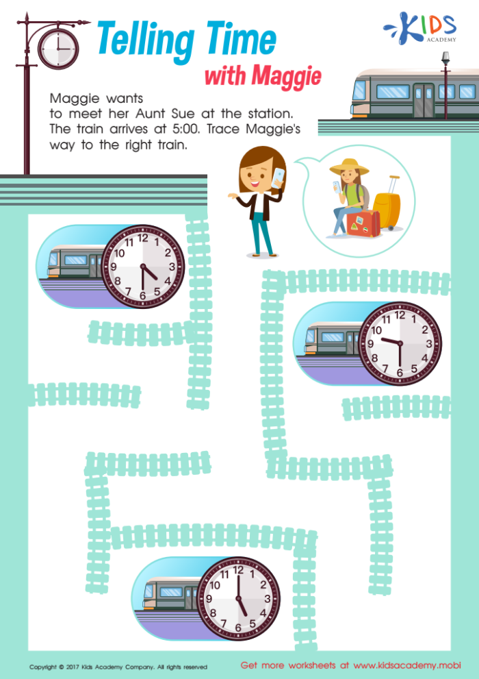 Melissa Mouse helps kindergarteners learn to tell time on an analog clock in this engaging math worksheet. Telling Time with Melissa Mouse 2 worksheet for Earth and Space Science, Grade Kindergarten.