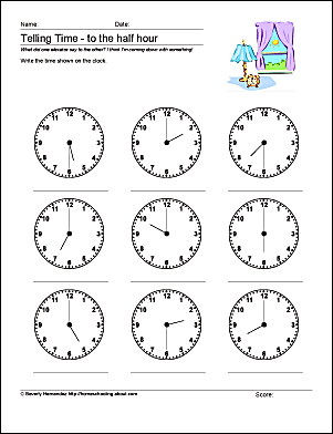 Second grade students practicing telling time to the quarter hour on this matching worksheet