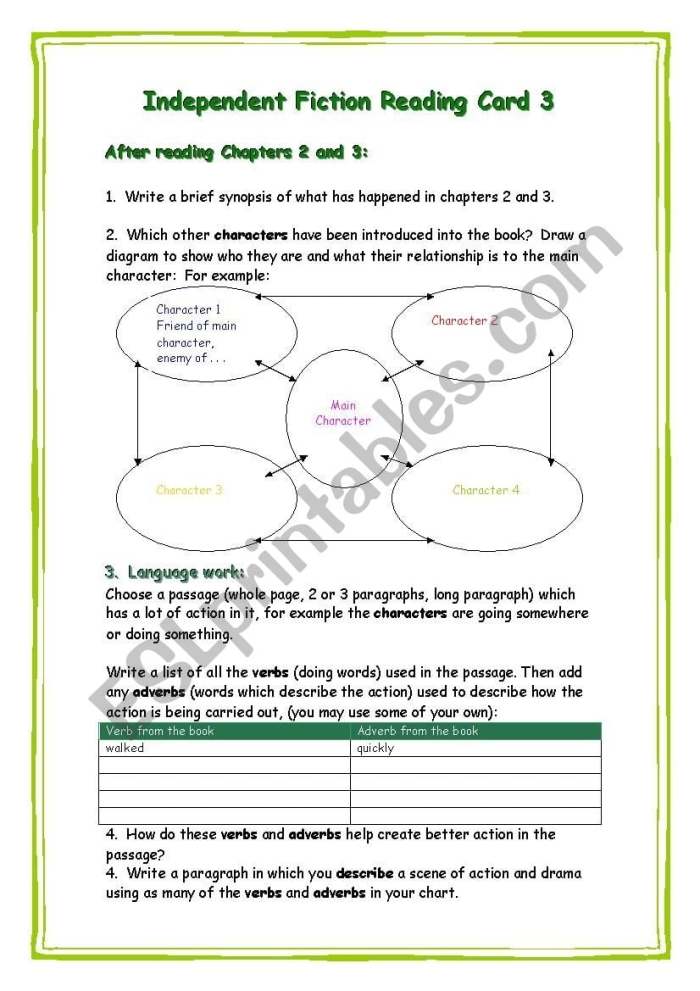 Worksheet featuring text dependent questions to enhance reading comprehension skills Text dependent questions for independent reading worksheet designed for third graders