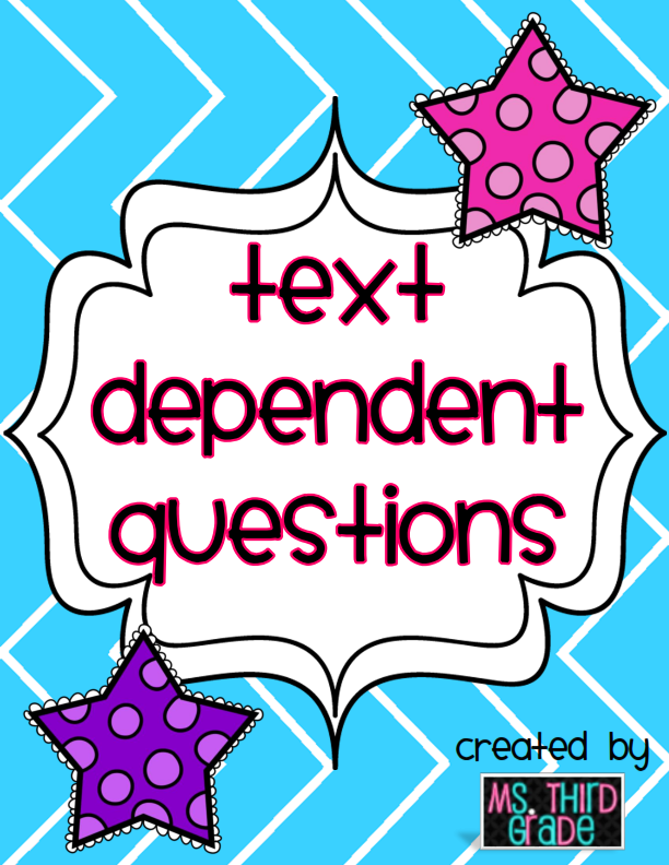 Third Grade Phonics: Text Dependent Questions for Independent Reading Worksheet Text dependent questions worksheet for third graders focused on independent reading skills
