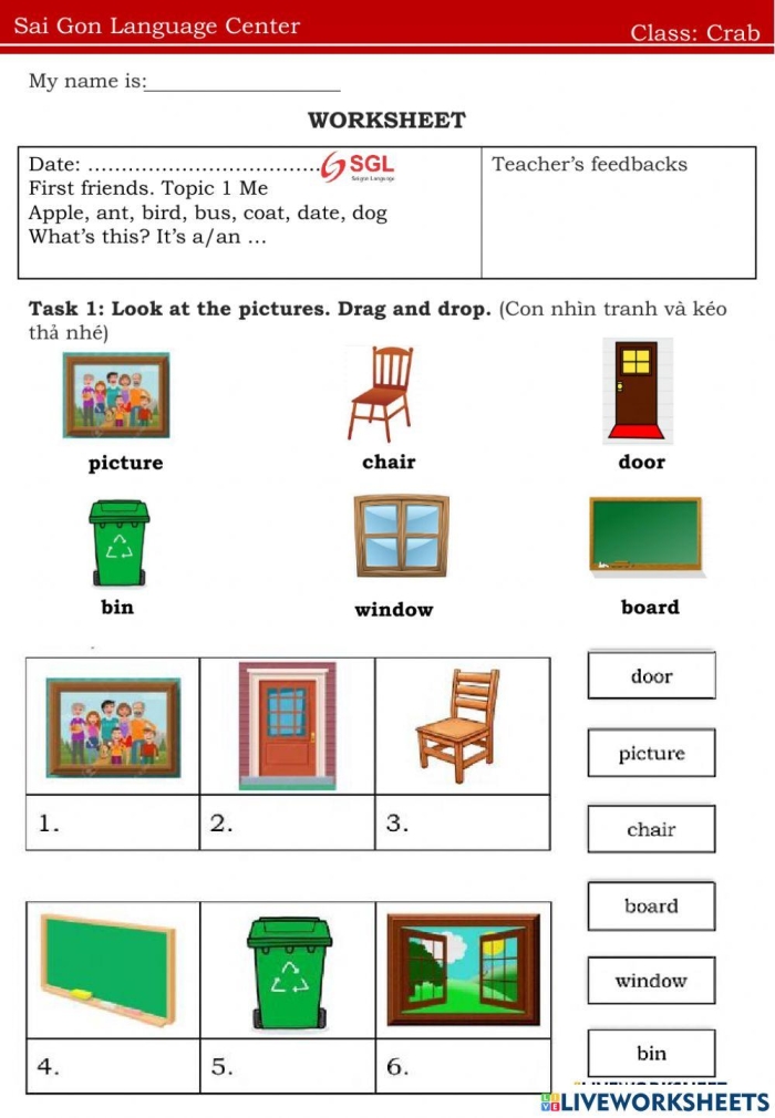 Illustration for the "The Crab That Played with the Sea" worksheet for fourth graders