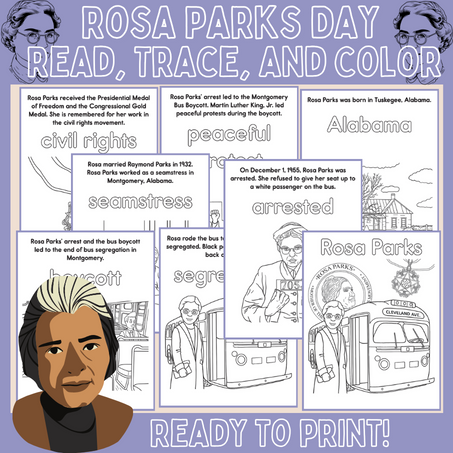 Fourth grade student studying a geography worksheet about the history and impact of the Montgomery Bus Boycott