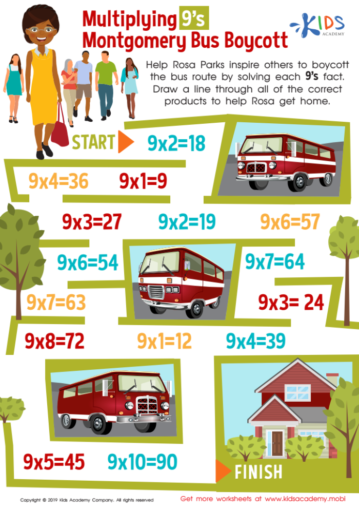 The Montgomery Bus Boycott worksheet for Fourth Grade
