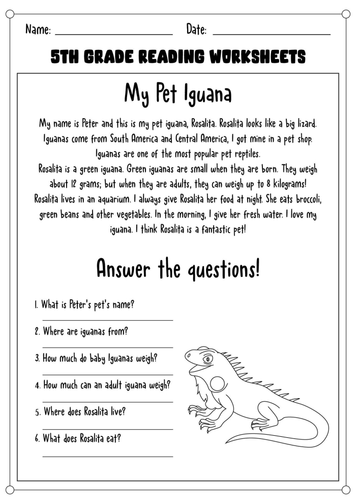 Fourth grade student using The Secret Garden reading comprehension worksheet number 24