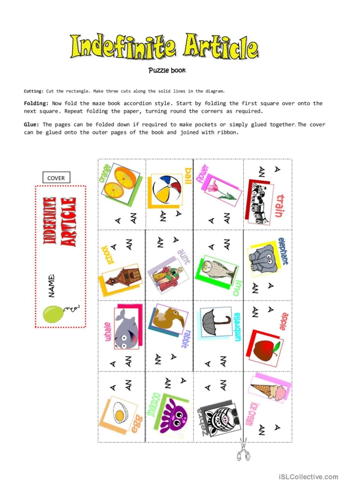 Third grade writing worksheet focusing on the use of "a" and "an" in sentences Worksheet for teaching the difference between "a" and "an" for third graders