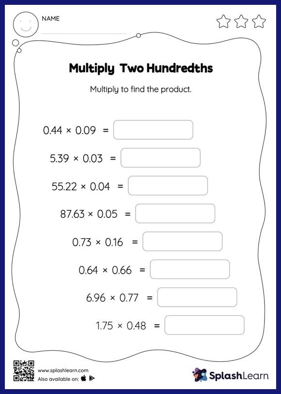 Colorful acorns with addition and multiplication problems for third graders