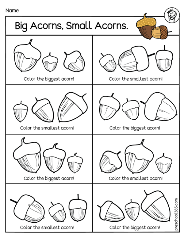 Colorful acorns illustrate addition and multiplication problems for third graders. Engaging Multiplication: Add & Multiply Acorns worksheet for kids.