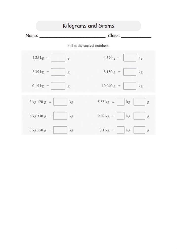 Geometry worksheet for Third Grade Measurement worksheet for third graders focused on understanding grams and kilograms. Engaging activity to help students learn about metric units of mass.