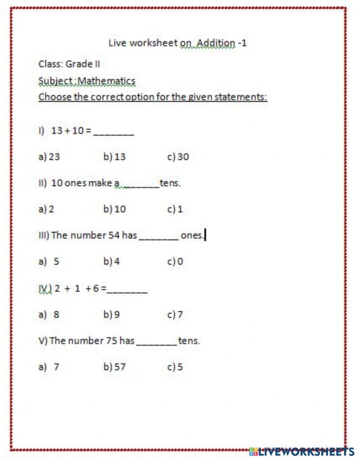 Engaging addition worksheet for third graders to enhance their math skills Third grade addition worksheet featuring multiple choice math problems for practice