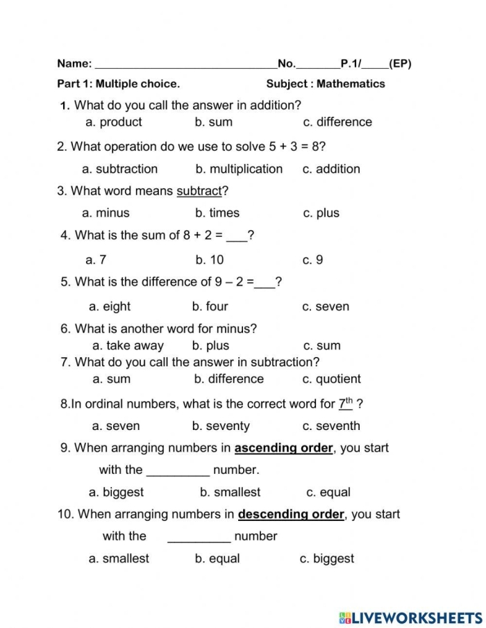 Engaging addition worksheet for third graders to enhance their math abilities Third grade addition worksheet for practicing multiple choice math skills