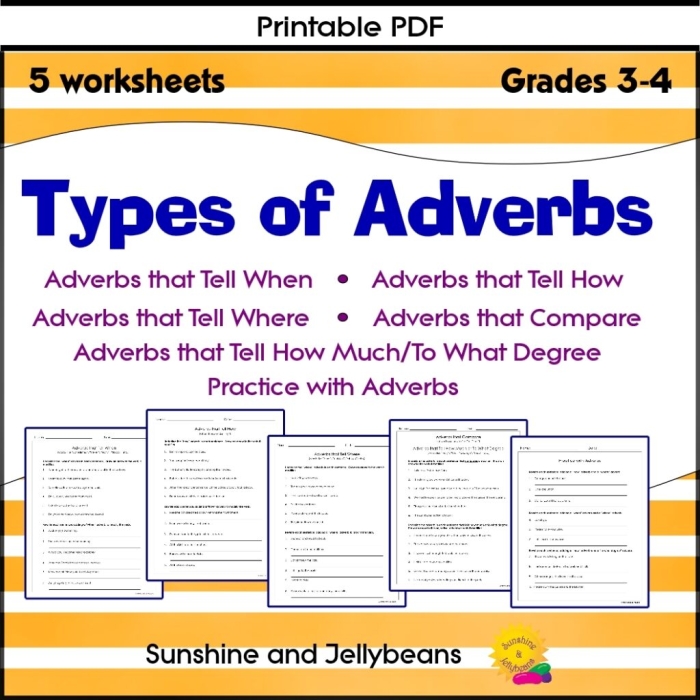 Types of Adverbs Handout worksheet twenty-three for geography lessons Third grade students studying a geography themed Types of Adverbs Handout worksheet