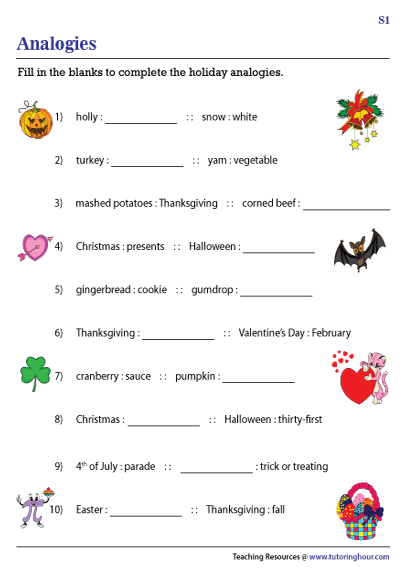 Analogies worksheet for third grade students featuring a We're Related exercise