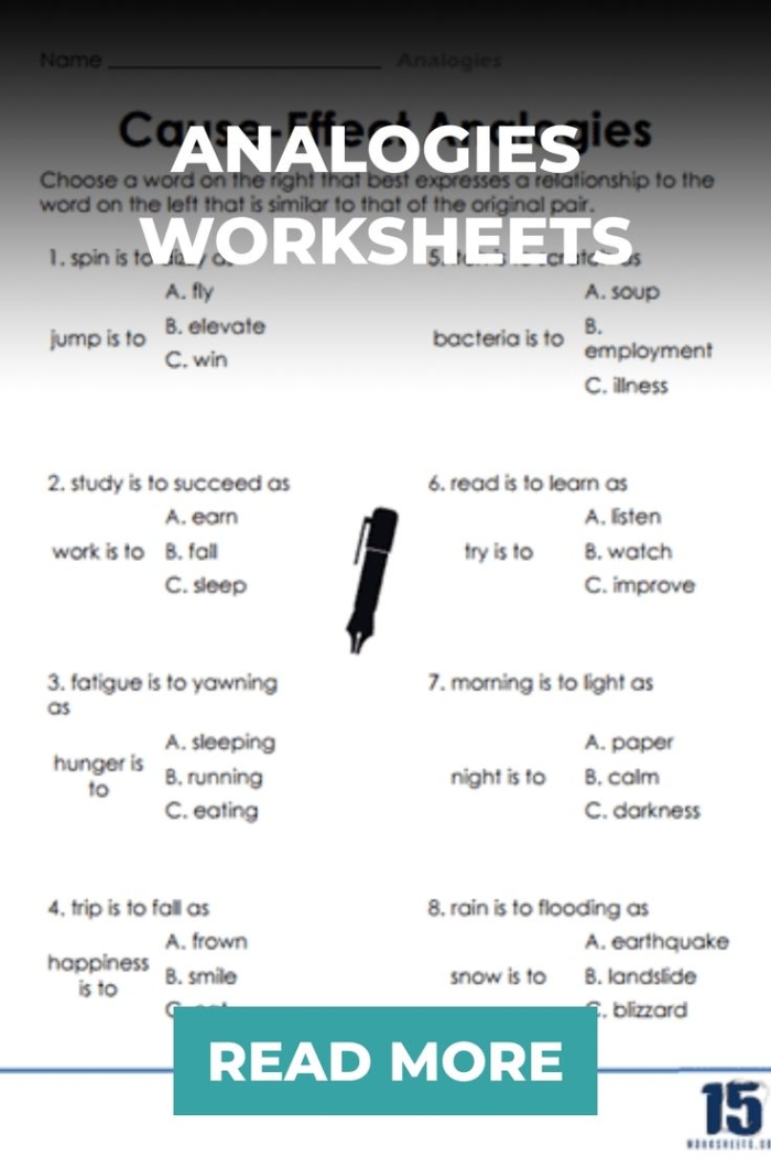 Decimal Analogies Practice Worksheet for Grade 3 Students Image 21 Third grade student working on a decimals worksheet to build vocabulary through word analogies