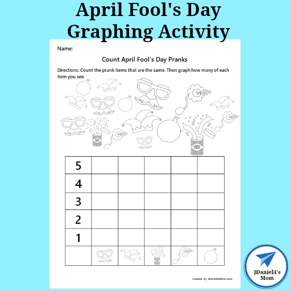 April Fools' Day Hoaxes worksheet for third graders featuring six famous pranks